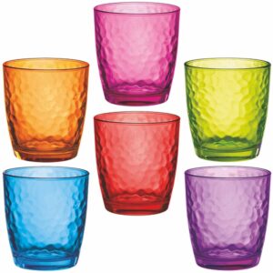 Bormioli Rocco set 6 Bicchieri da acqua Palatina multicolor 32 cl