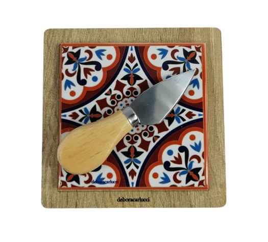 Tagliere grande con coltello - Decorazione Marrakech